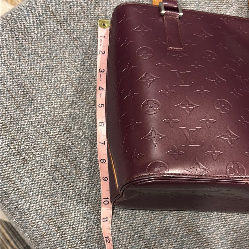 Louis Vuitton Burgundy Tote Bag - Picture 10 of 12